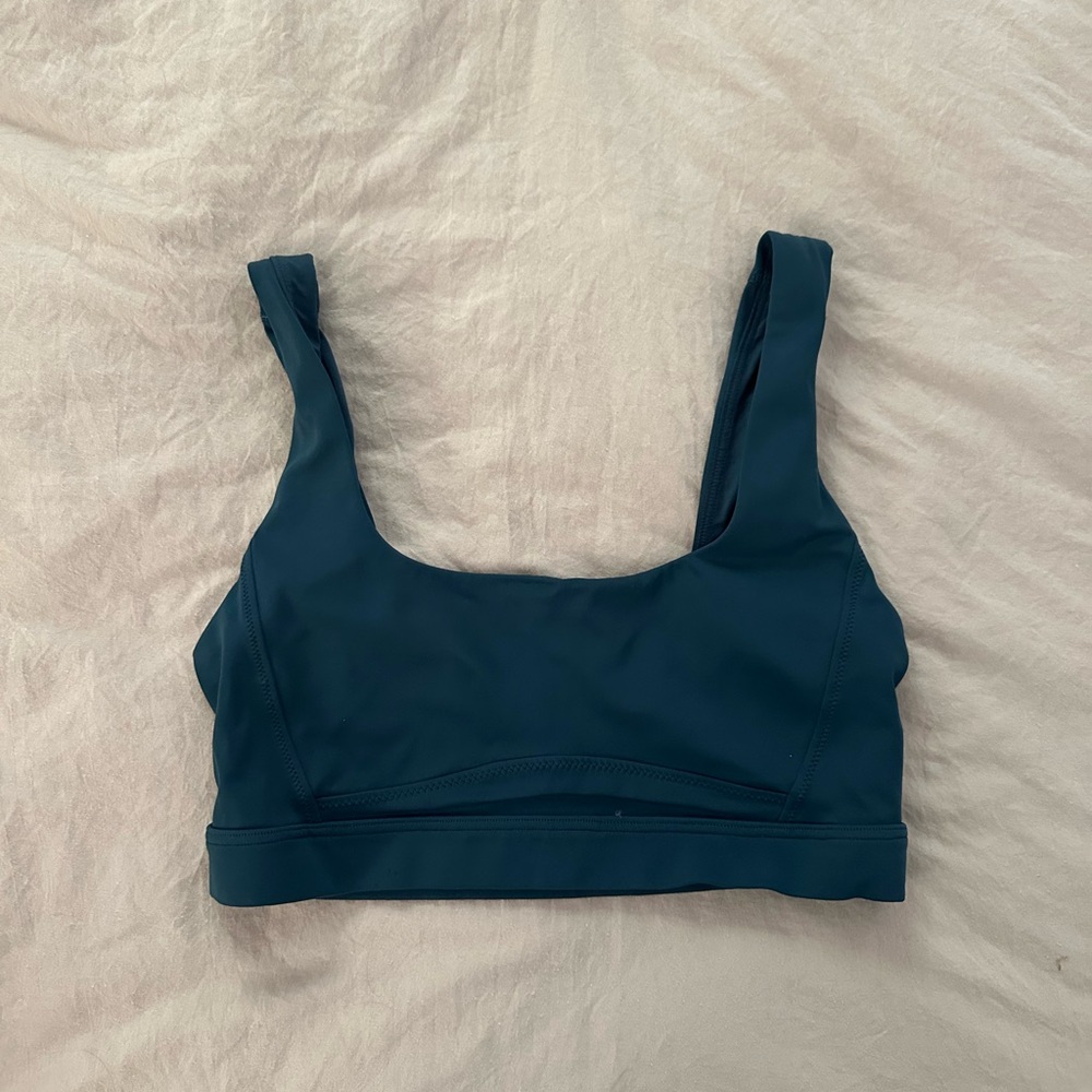 Green fabletics sports bra